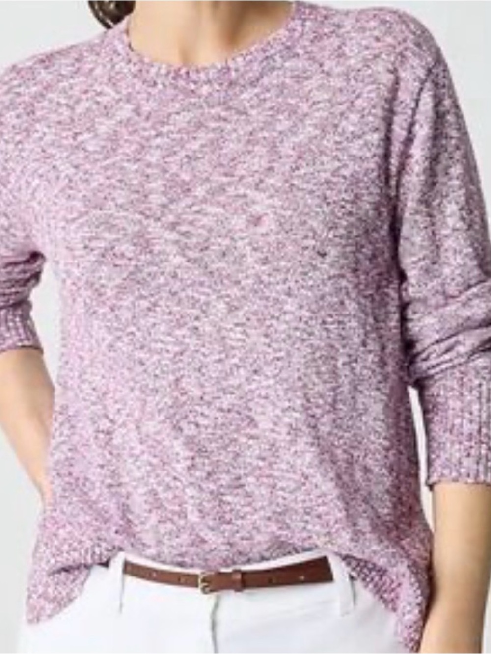 J. Crew Crewneck Beach Sweater Purple size Large